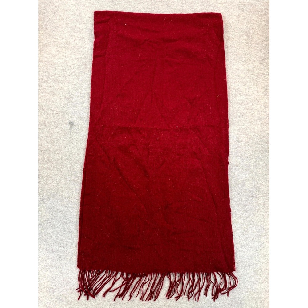 ASOS Design Womens Red Fringe Tassels Winter Cozy Soft Knit Scarf 11958540